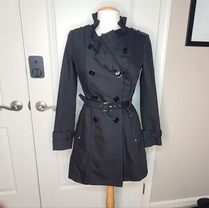 WHBM Black Trench Coat